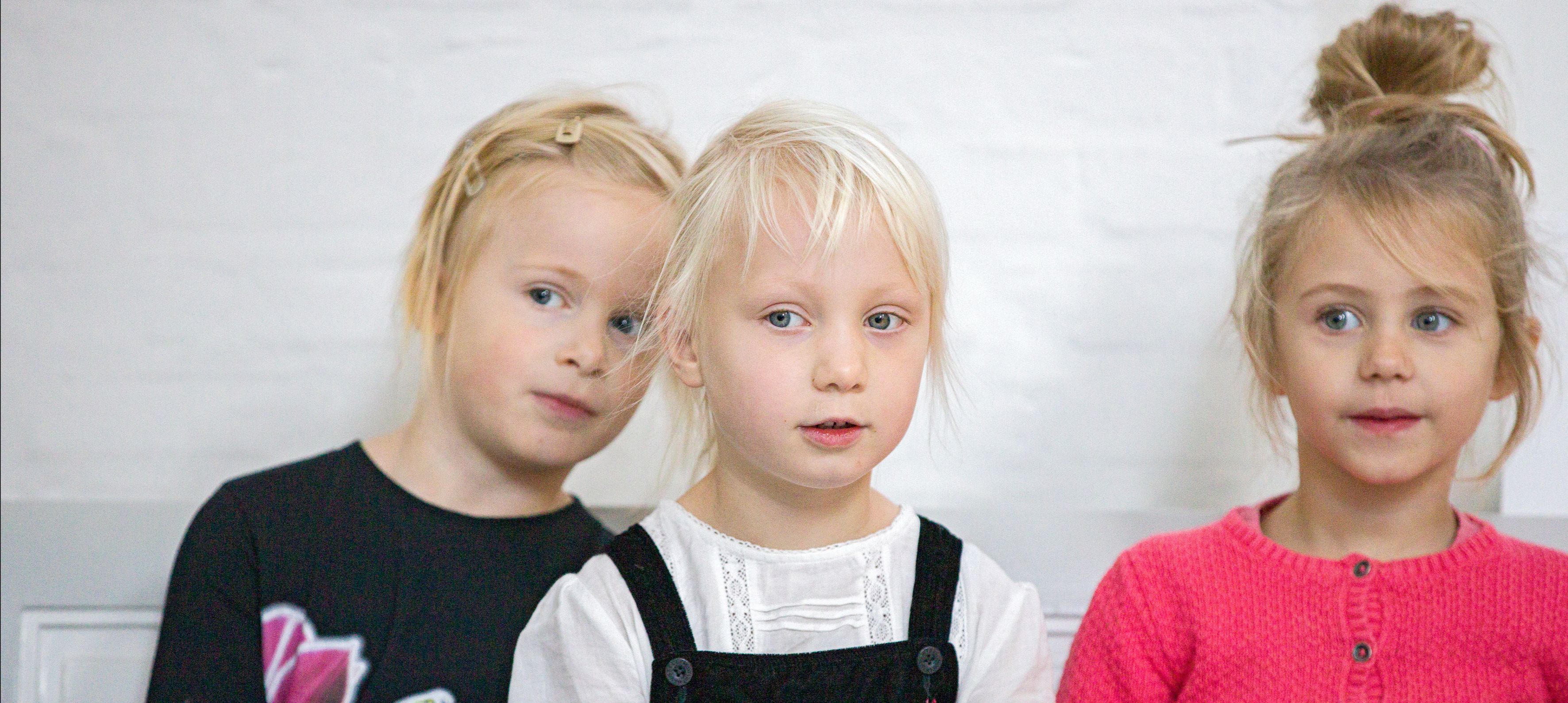 Tre børn i børnehavealderen