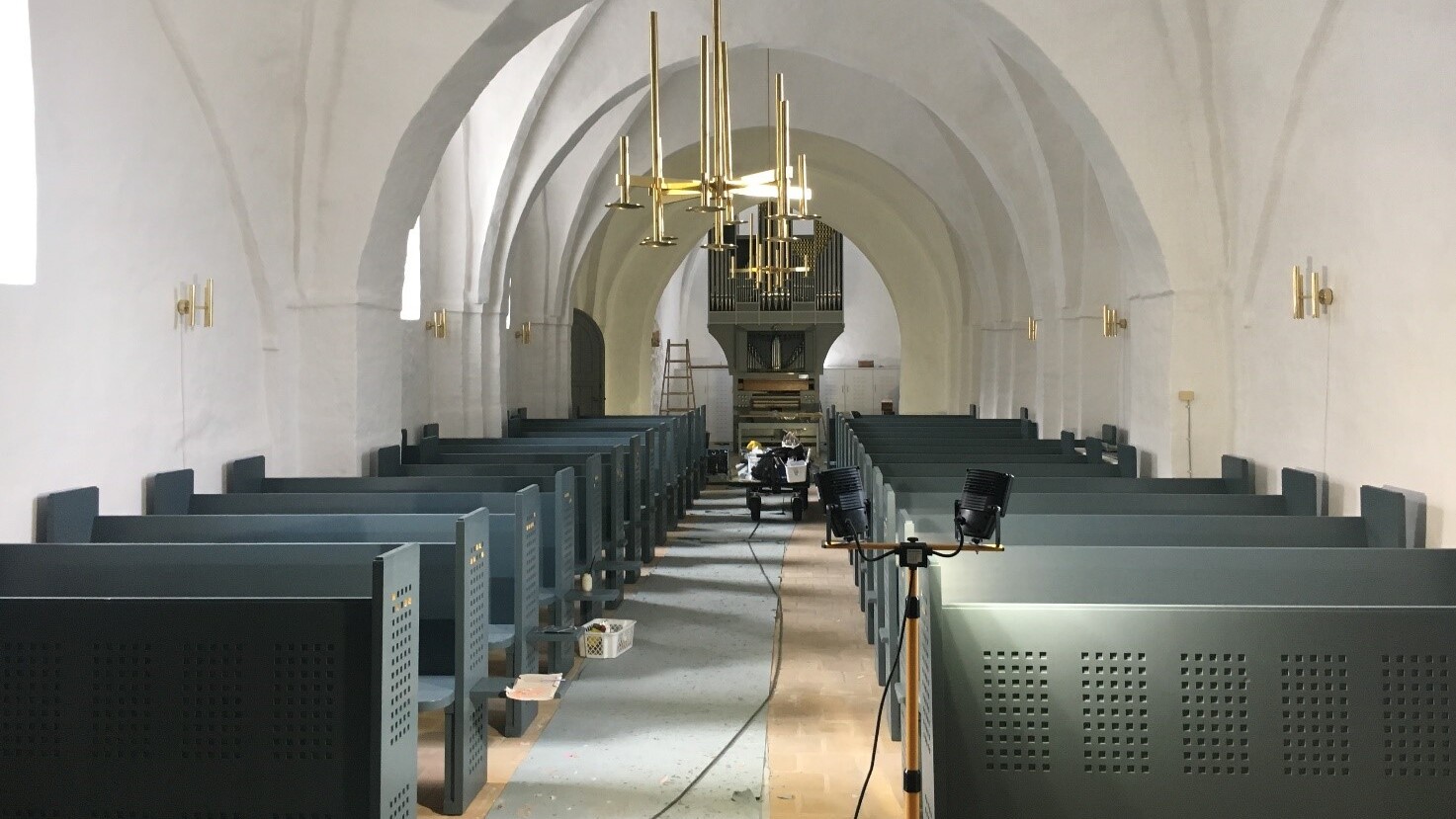 Renoveringsarbejde i kirke